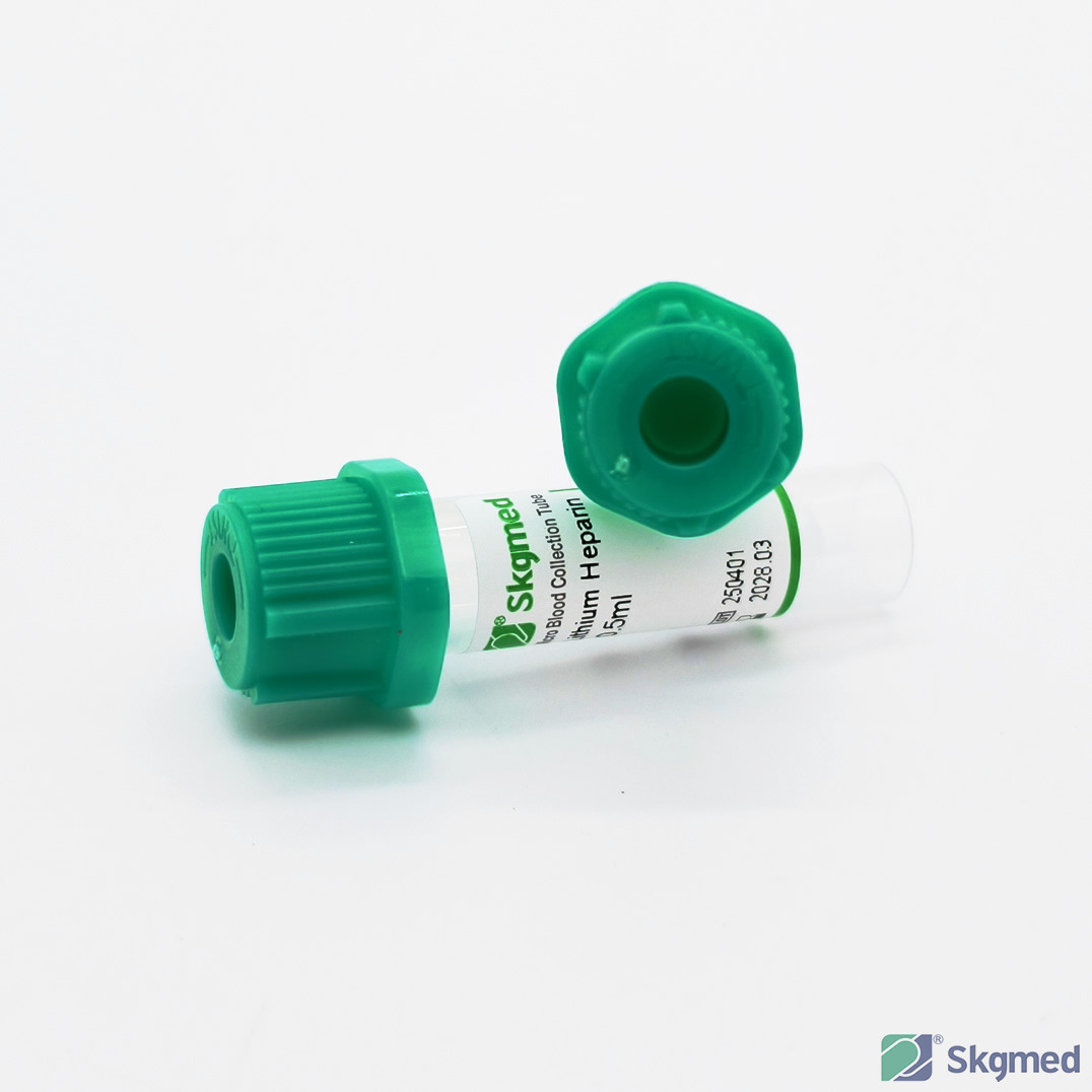 Micro Blood Collection Tube Heparin Lithium or Heparin Sodium 0.5ml or 1.0ml