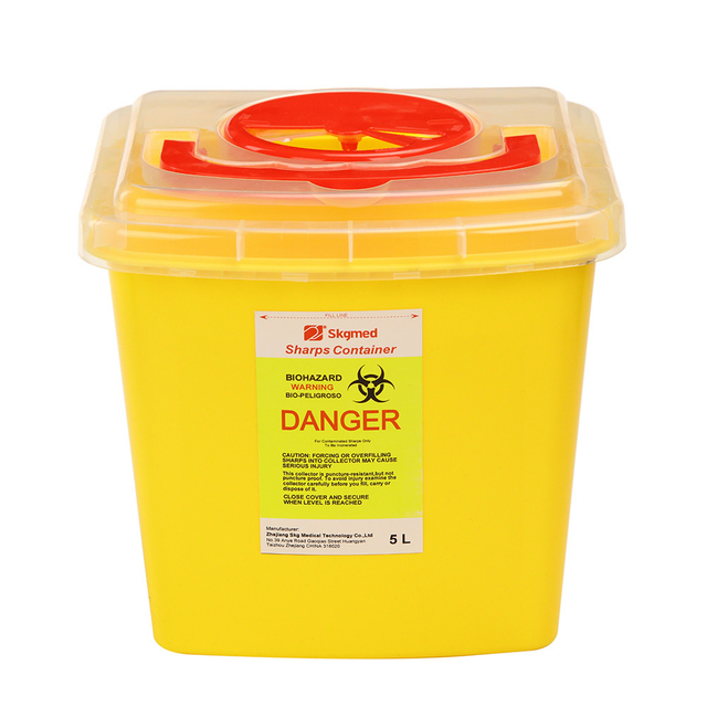 5L Rotary Lid Sharps Container with Integrated Carrying Handle
