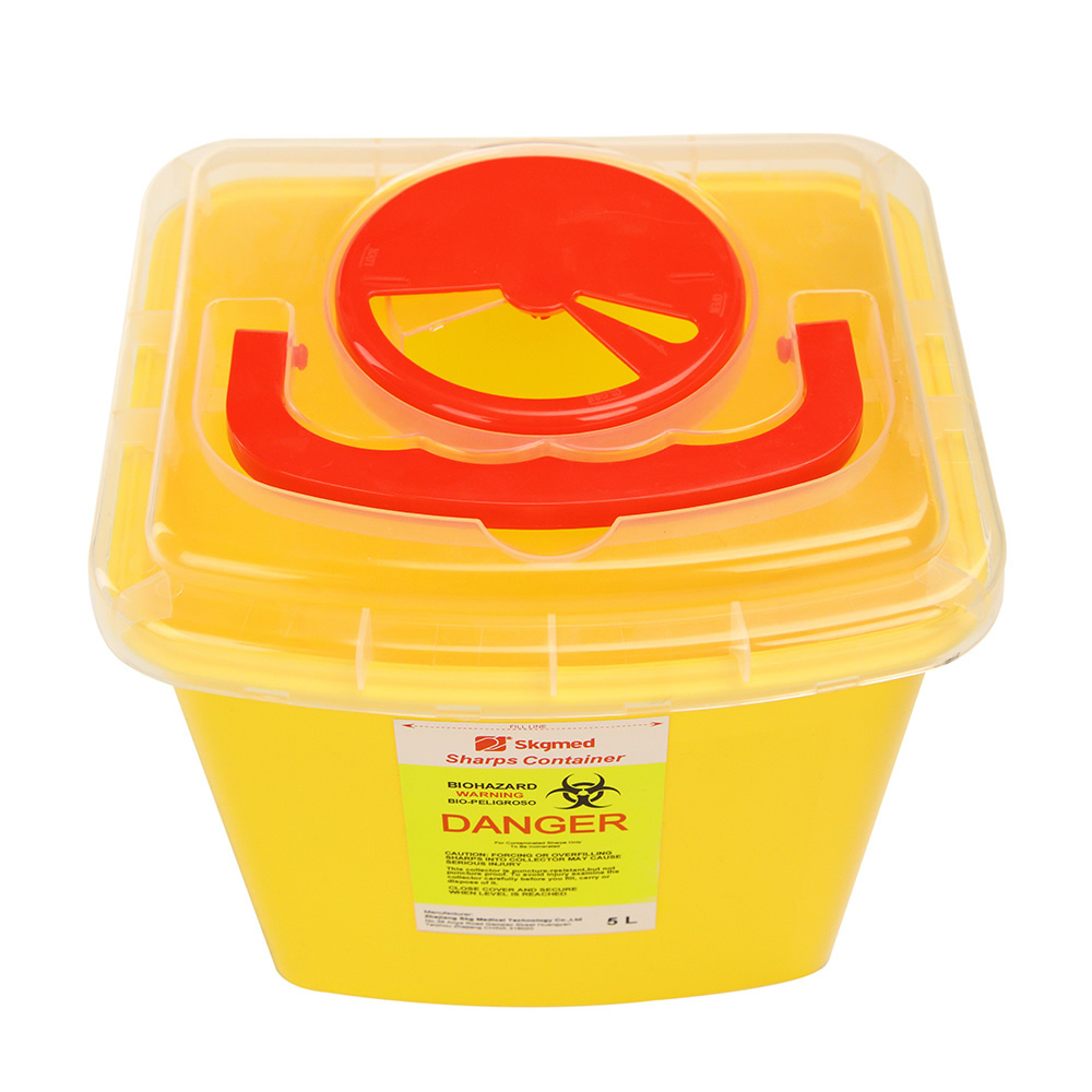 5L Rotary Lid Sharps Container with Integrated Carrying Handle