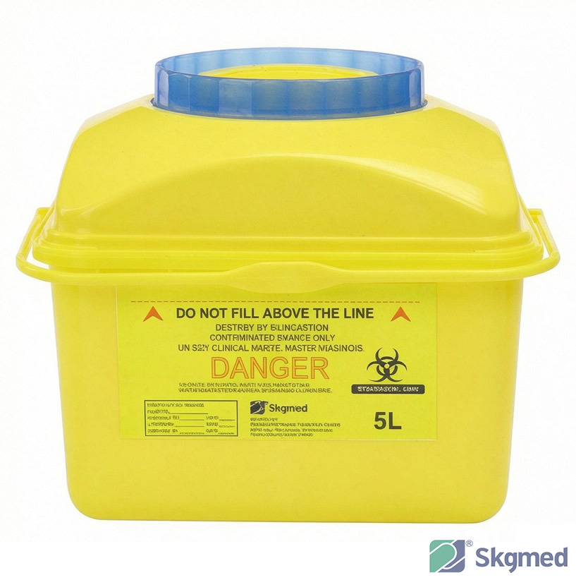 10L Sharps Container with Built-In Automatic Needle Remover