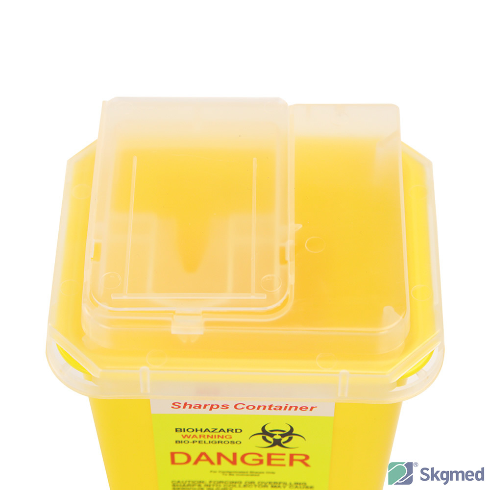 Sharps Container 1L – Biohazard Needle Disposal Box with Secure Lid